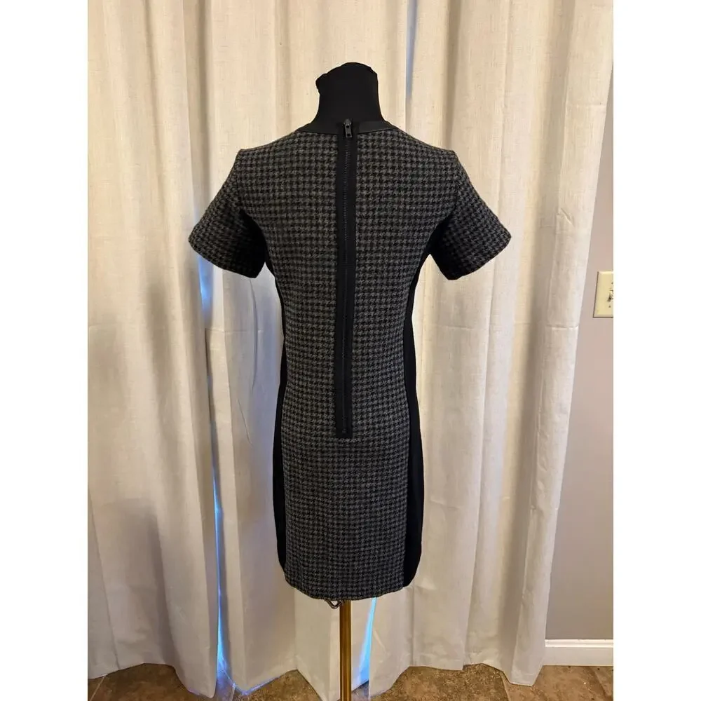 Black and Grey Dress By J. Crew Size 2